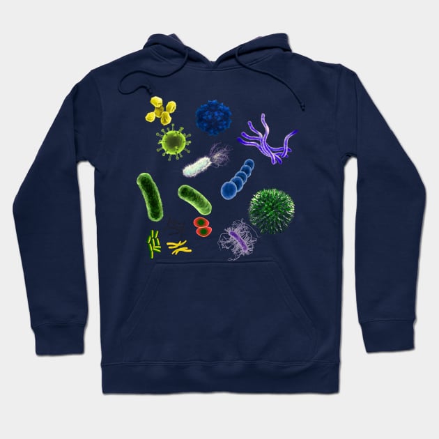 Germs everywhere!!! Hoodie by djmrice